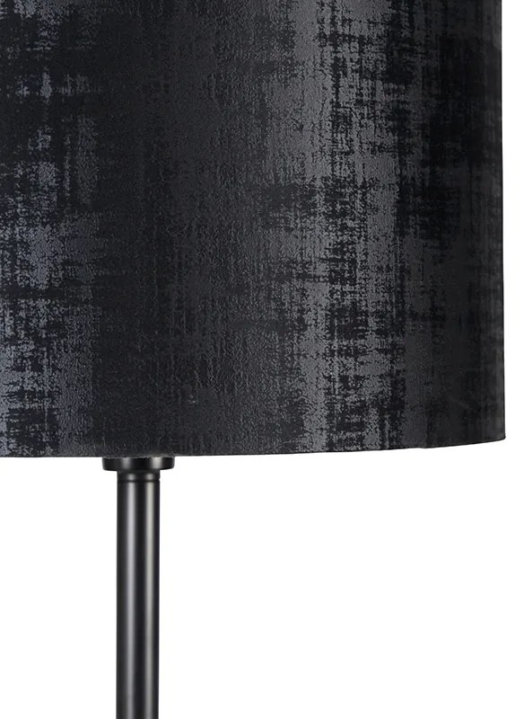 Nowoczesna lampa podłogowa Czarny abażur Czarny 40 cm - Simplo Nowoczesny Oswietlenie wewnetrzne