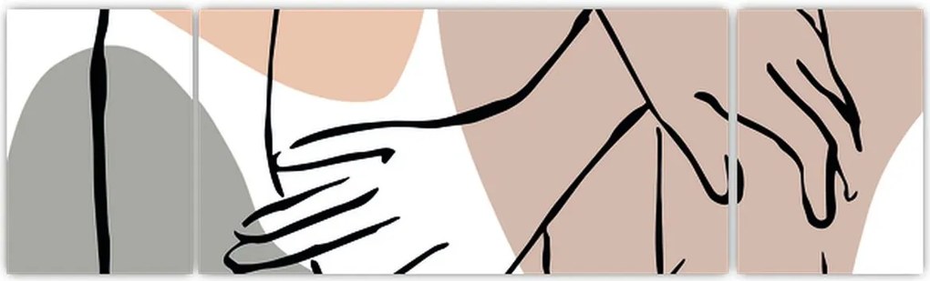 Obraz - Kobieta linia sztuki ciała N⁰2 (170x50 cm)