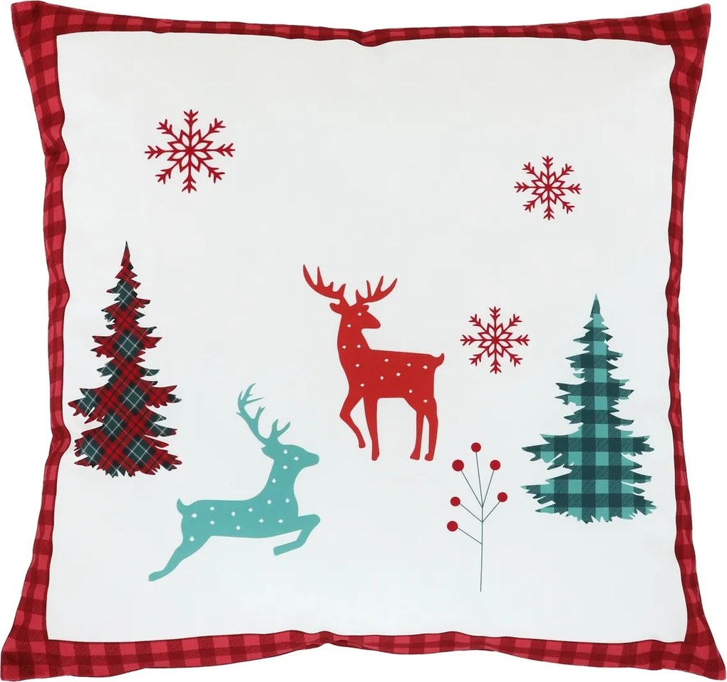 Poduszka z wypełnieniem motyw świąteczny Zimowa sceneria 45 x 45 cm