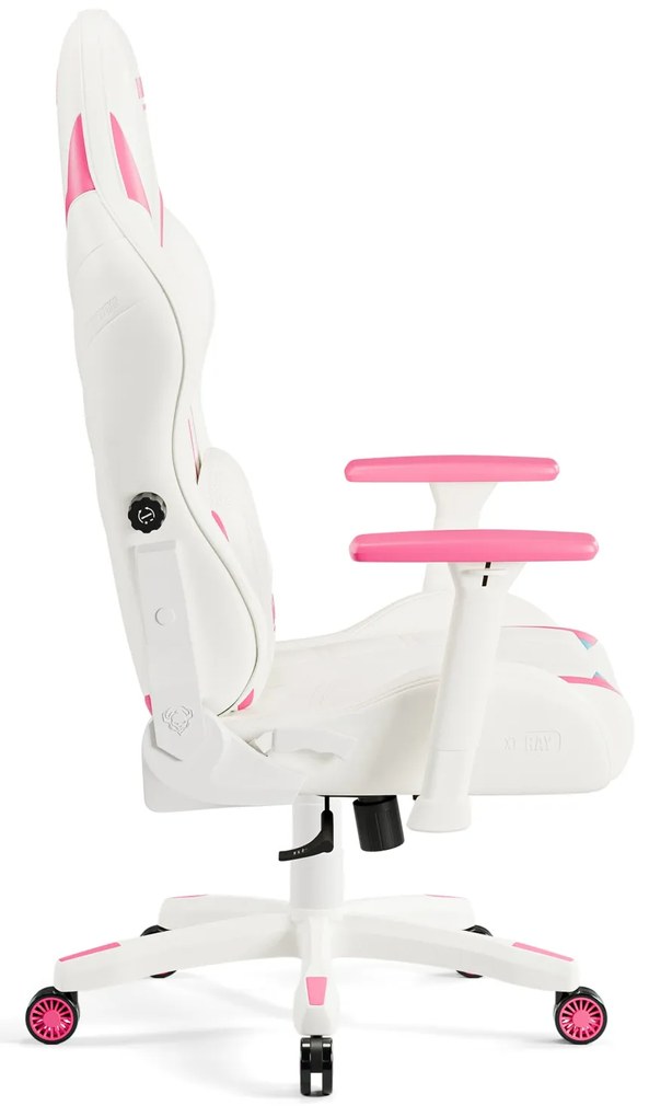 Fotel Gamingowy Diablo X-RAY 2.0 Small Size, biało-różowy