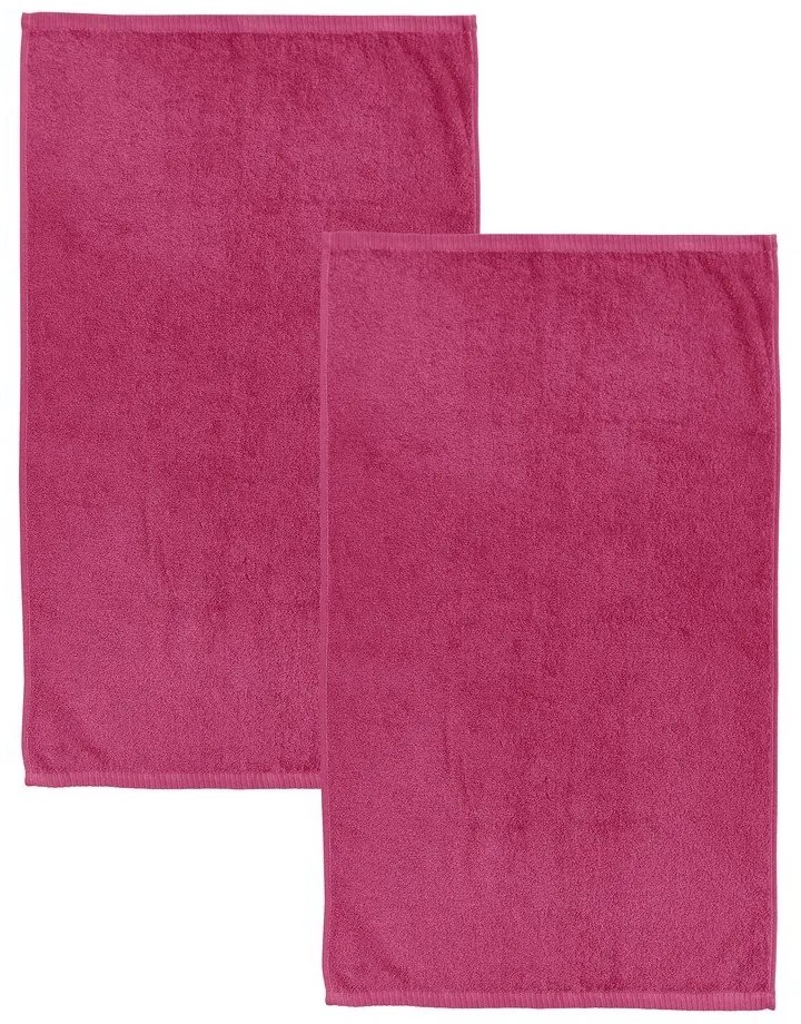 Ciemnoróżowe bawełniane ręczniki kąpielowe szybkoschnące/frotte zestaw 2 szt. 90x140 cm Quick Dry – Catherine Lansfield