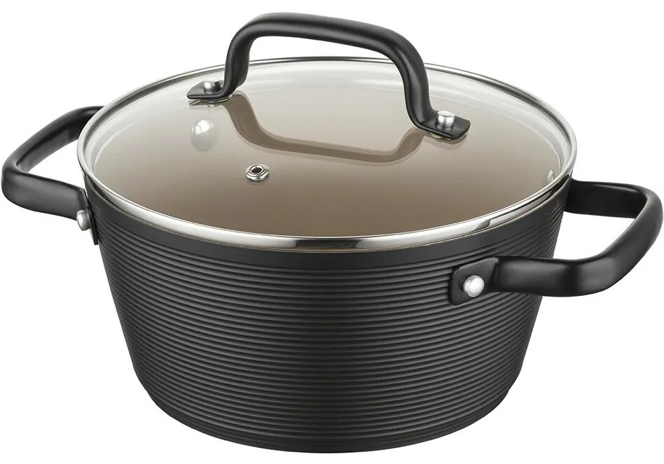 Florina Aluminiowy garnek Carina Black 2,2 l, 20 cm, śred. 20 cm