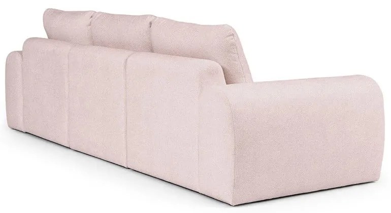 Jasnoróżowa sofa z materiału bouclé 287 cm Mirel – Rodier