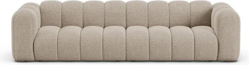Beżowa sofa z tkaniny szenilowej 290 cm Lupine – Micadoni