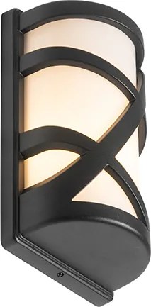 Nowoczesna lampa ścienna zewnętrzna czarna IP44 - Suzie