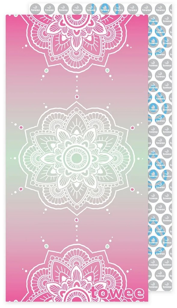 Towee Ręcznik szybkoschnący MANDALA pink,80 x 160 cm