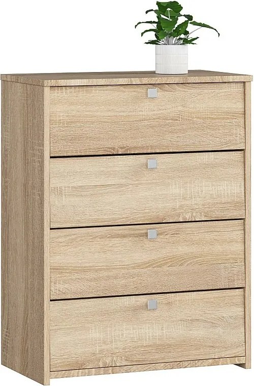 Szafka na buty AKORD RUBIN Dąb Sonoma 66 cm 4 drzwi kolor Dąb Sonoma mat 4 półki 66x36x85 cm