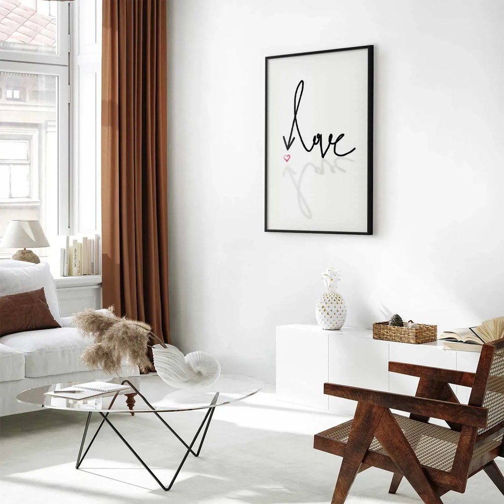 Plakat To jest miłość 21x30 cm z ramą czarną bez marginesu ARTGEIST B