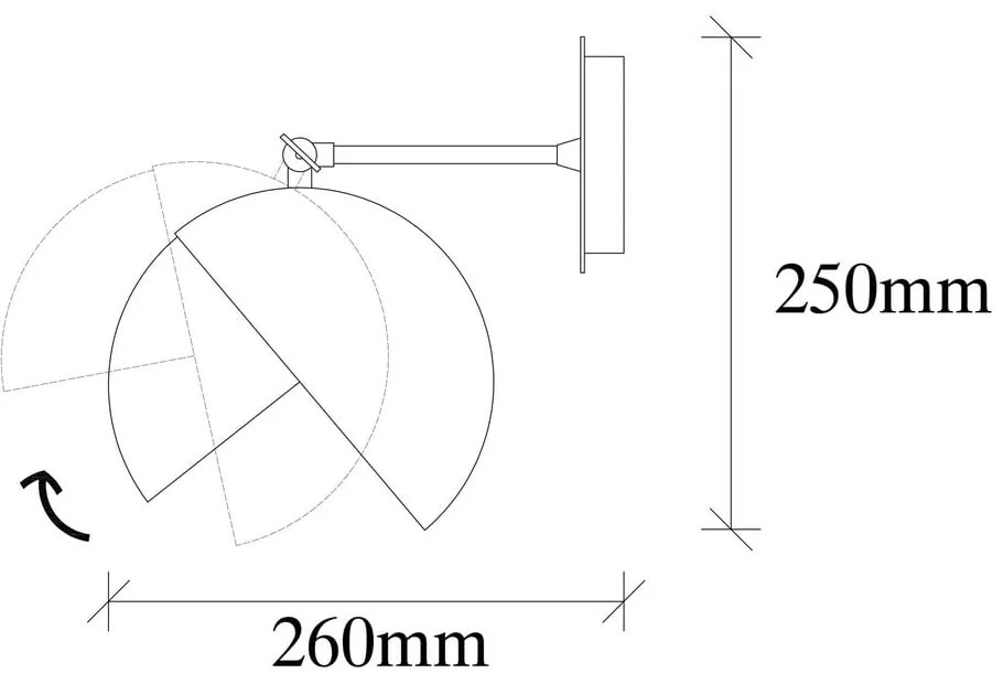 Kinkiet w czarno-złotym kolorze ø 26 cm Berceste – Opviq lights