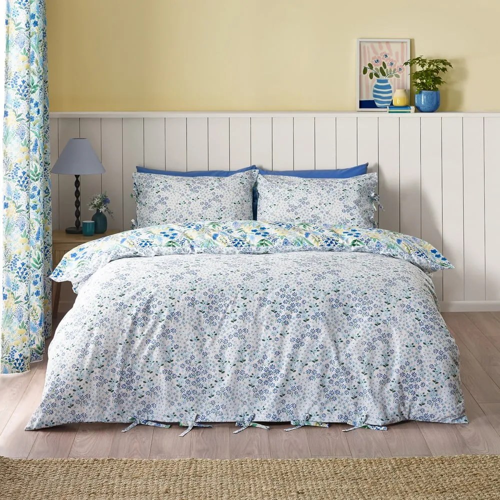 Zielono-niebieska pościel dwuosobowa 230x220 cm Tilly Floral – Catherine Lansfield