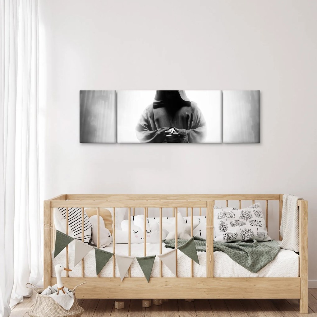 Obraz - Mnich w klasztorze (170x50 cm)