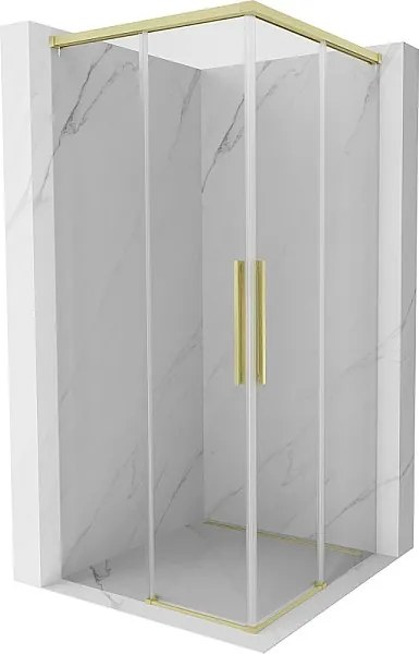 Mexen Rox Duo kabina prysznicowa rozsuwana 95 x 95 cm, transparent, złota szczotkowana - 8C2D-095-095-55-00