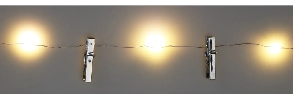 Łańcuch świetlny LED z ozdobnymi klamerkami, 230 cm