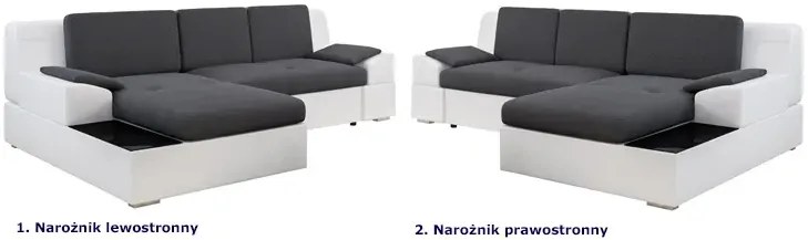 Narożna kanapa do salonu - Fredos 38 kolorów