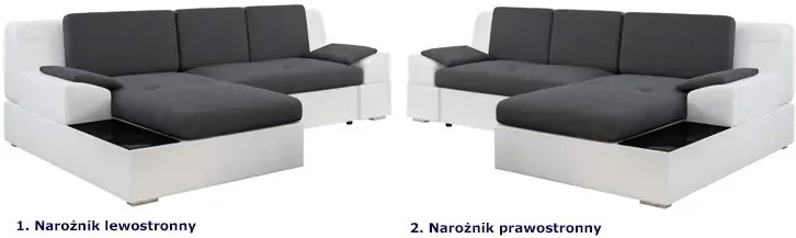 Narożna kanapa do salonu - Riolu 38 kolorów