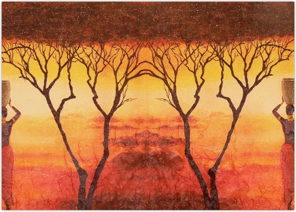 Obraz na szkle - Afrykańska sawanna (70x50 cm)