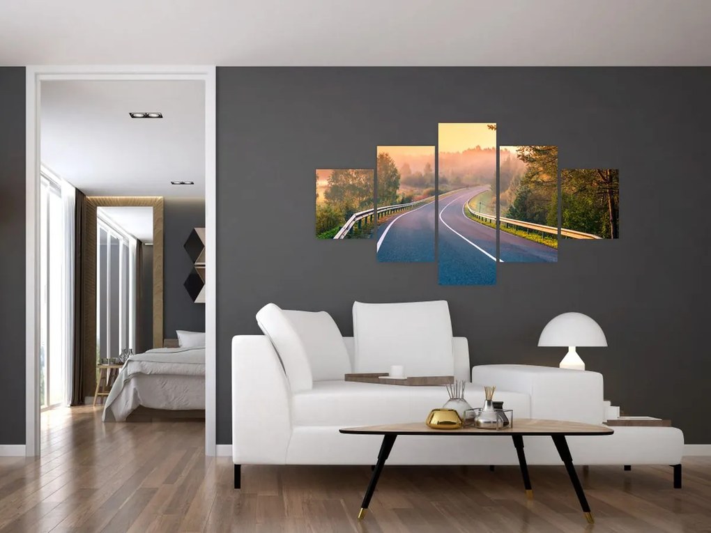 Obraz - Podróż o wschodzie słońca (125x70 cm)