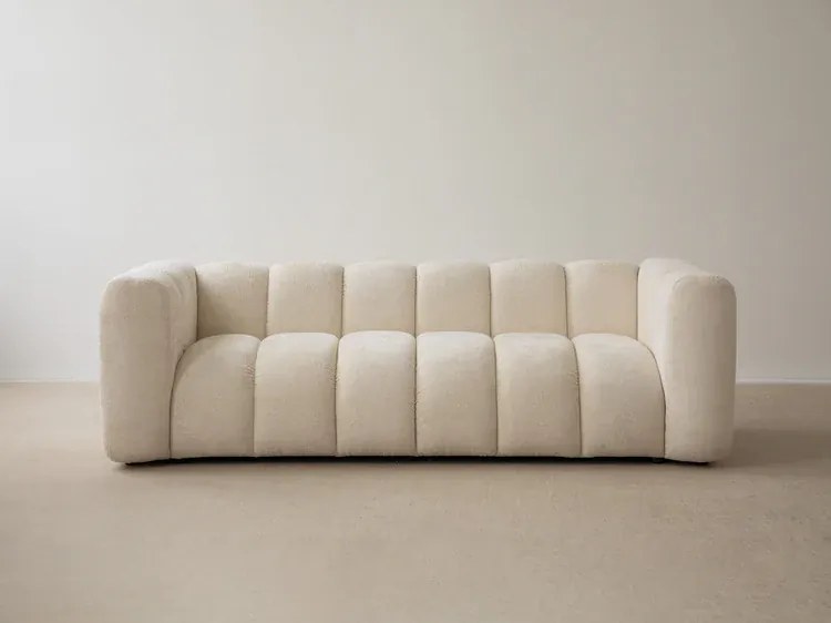 OUTLET Sofa 3-osobowa jasny beż szenil 230/95/70 Lupine od Micadoni