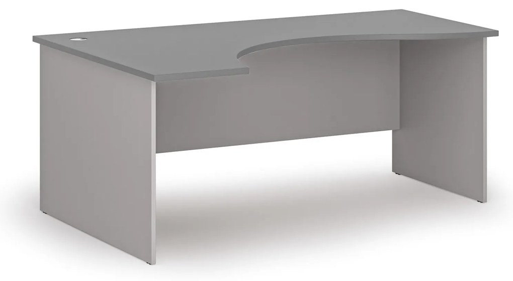 Ergonomiczne biurko  PRIMO GRAY, 180x120 cm, lewe, szary/grafit