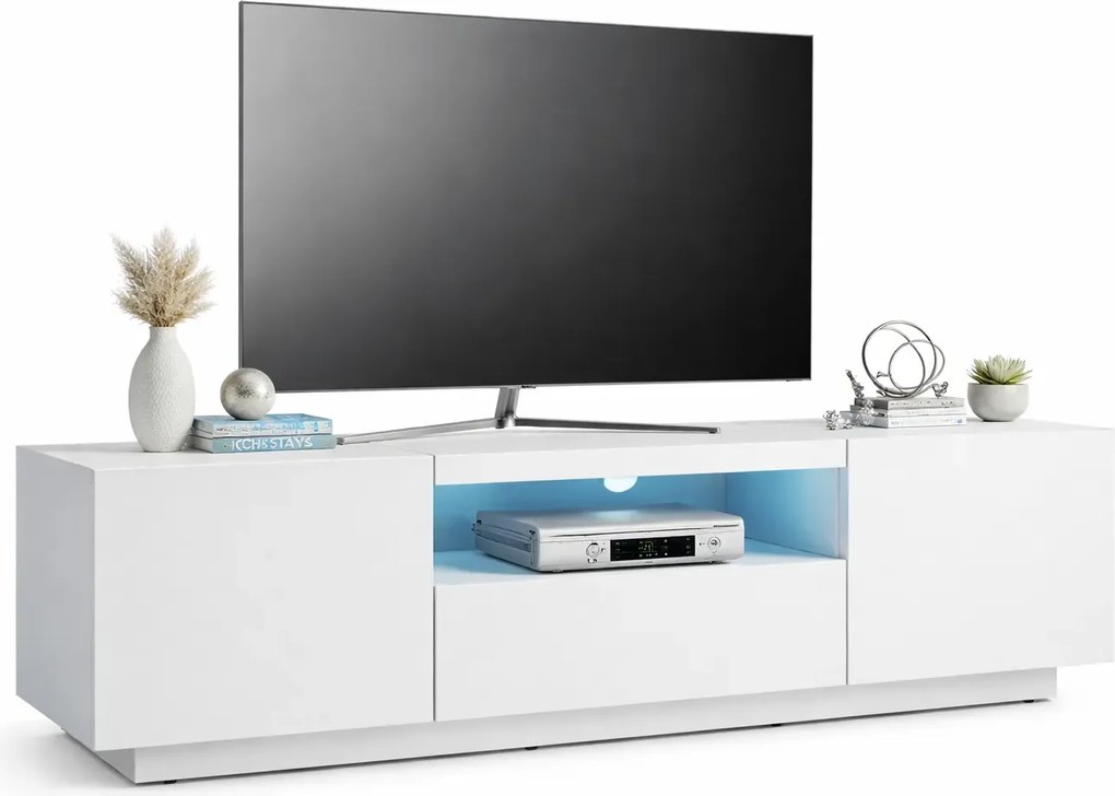 Szafka rtv stojąca lub wisząca biały mat D2-E20