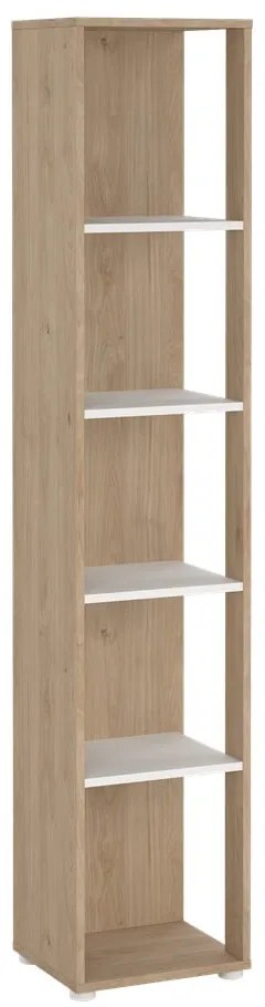 Biało-naturalny regał w dekorze dębu 41x205 cm Sign – Tvilum