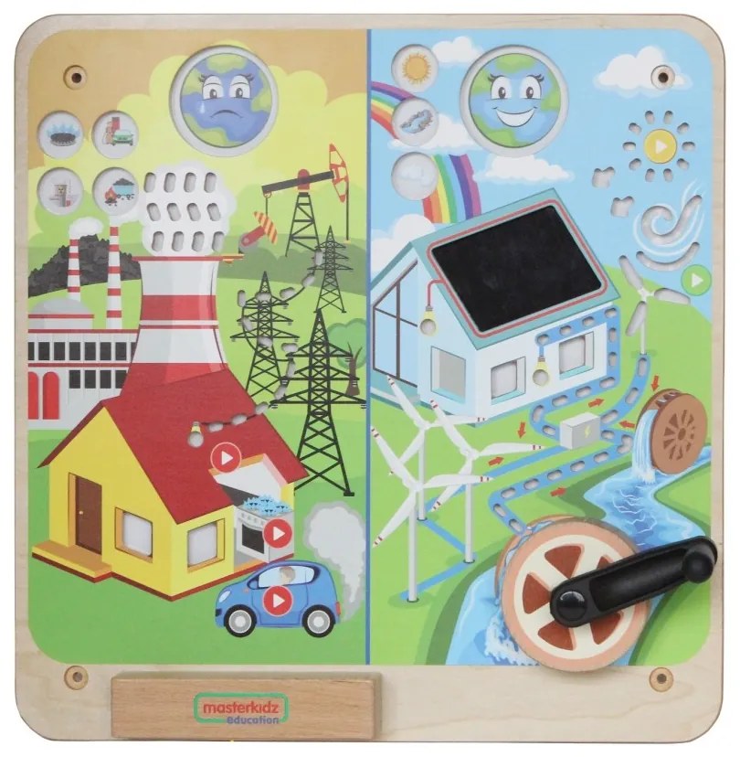 Masterkidz tablica edukacyjna energia odnawialna i nieodnawialna montessori