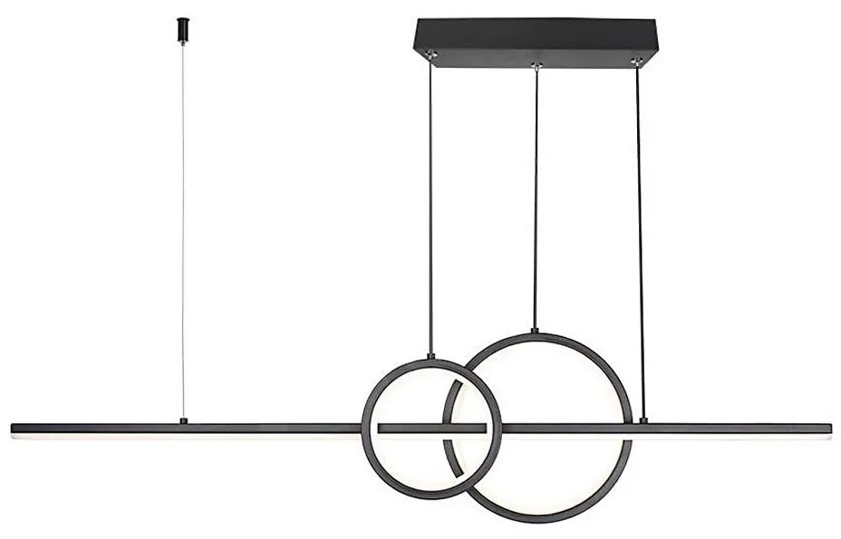 LED Żyrandol na lince LED/15W/230V 4000K 80 cm czarny