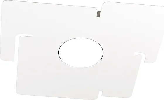 Lampa sufitowa LED ECHO Top Light z białego metalu, kwadratowy kształt z gniazdem na żarówkę Gx53