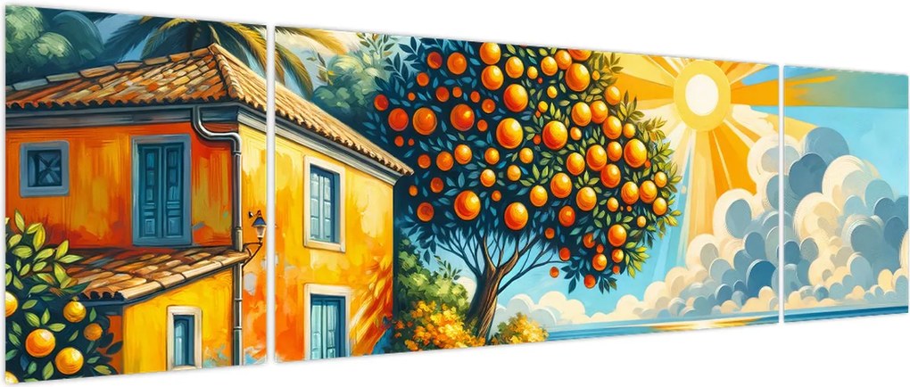 Obraz - Dom z pomarańczami I. (170x50 cm)