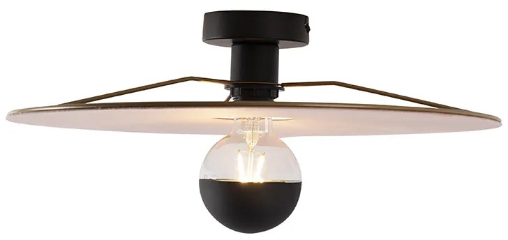 Plafon / Lampy sufitowe czarny klosz płaski różowy 45cm - Combi Nowoczesny Oswietlenie wewnetrzne