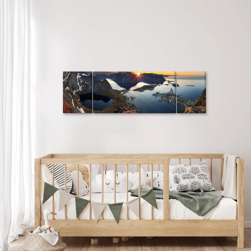 Obraz - Krajobraz górski, Norwegia (170x50 cm)