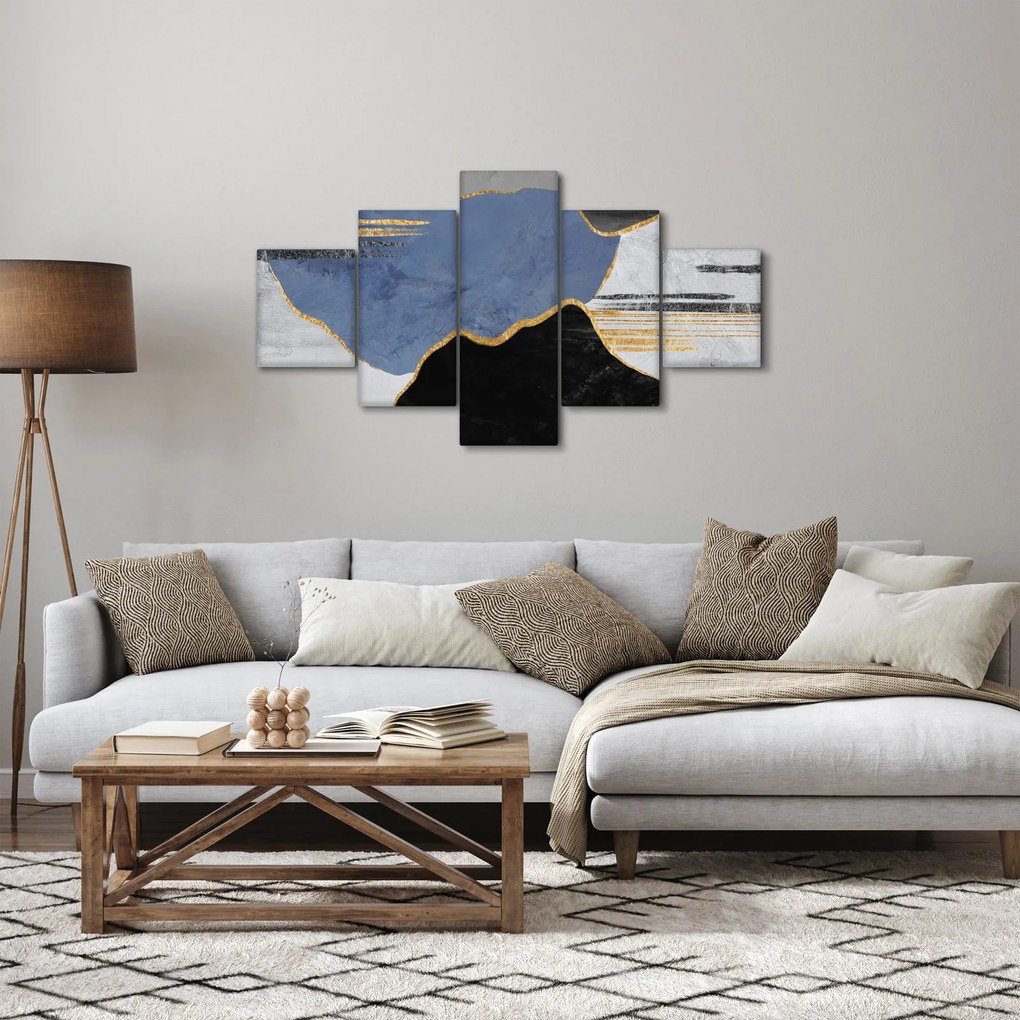 Obraz - Teksturowane kształty (125x70 cm)