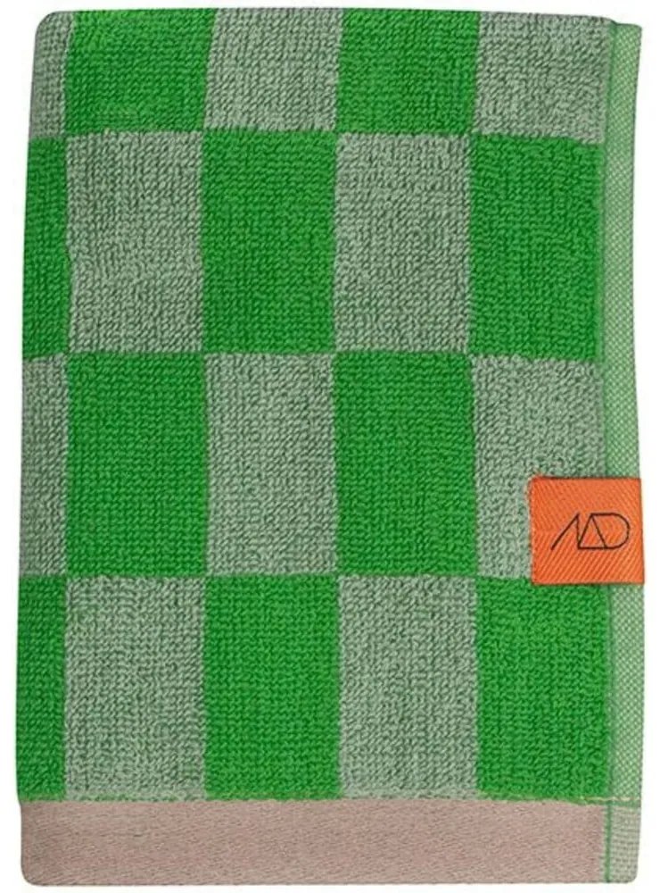 Zielony ręcznik z bawełny organicznej 50x90 cm Retro – Mette Ditmer Denmark