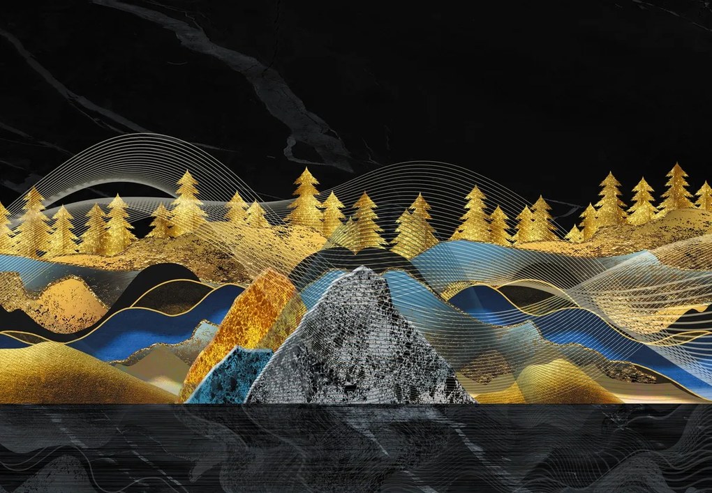 Fototapeta - Złote Góry (196x136 cm)