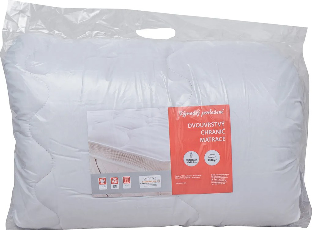 DWUWARSTWOWY Ochraniacz na materac - TOPPER 140 x 200 cm