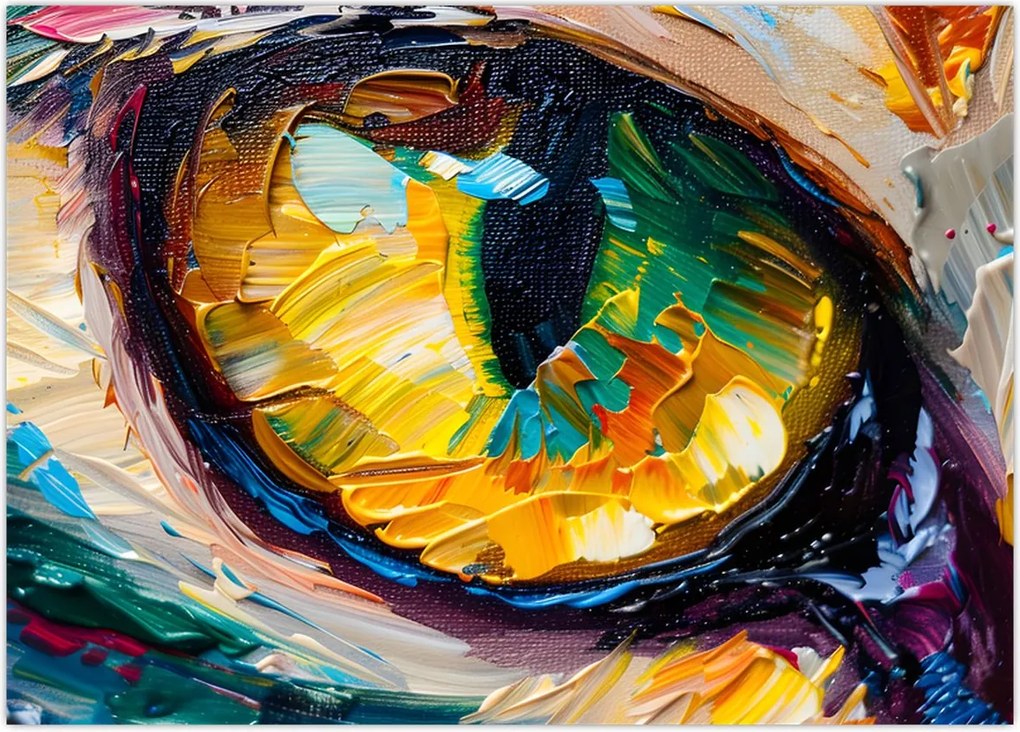Obraz - Malowanie kocim okiem (70x50 cm)