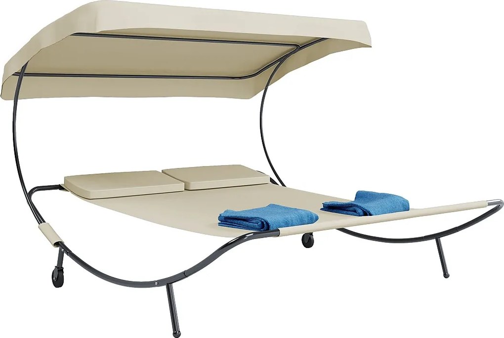 Podwójny leżak ogrodowy Leżak przeciwsłoneczny Bindox