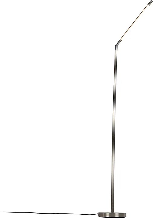 Nowoczesna lampa stojąca ze stali z wbudowanym LED - Berdien