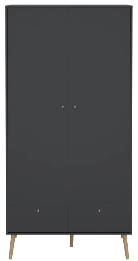 Antracytowa szafa 99x200 cm Bodo – Tvilum