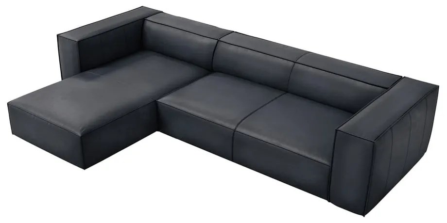 Ciemnoniebieski skórzany narożnik (lewostronny) Madame – Windsor &amp; Co Sofas