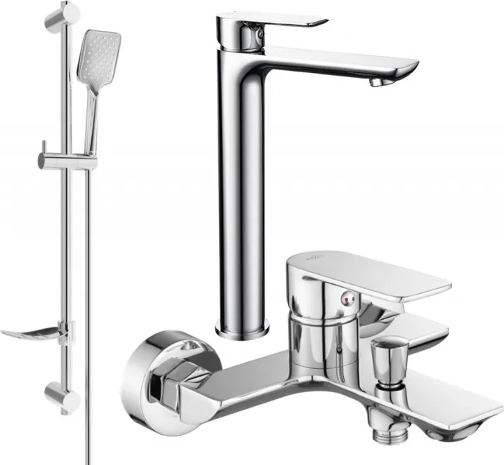 Mexen Alfa DF62 zestaw wannowy, chrom - 745713DF62-00