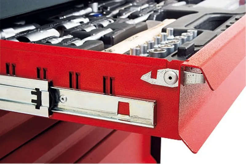 Wózek warsztatowy mobilny na narzędzia GD, 6 szuflad, 705 x 545 x 960 mm, grafitowy /czerwony