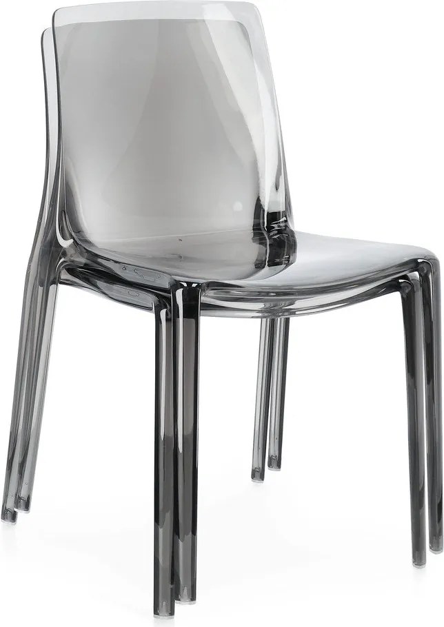 Szare plastikowe krzesło ogrodowe Adele – Bizzotto