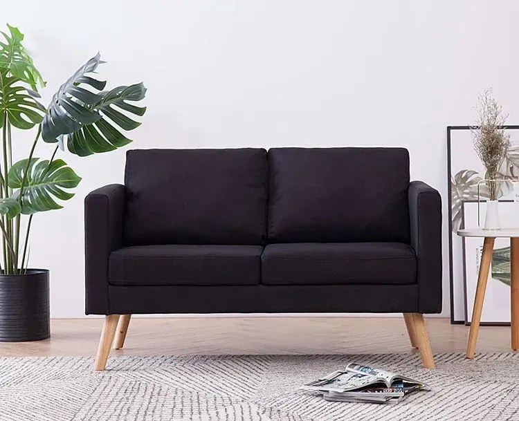 Dwuosobowa czarna kanapa - Imex 2X