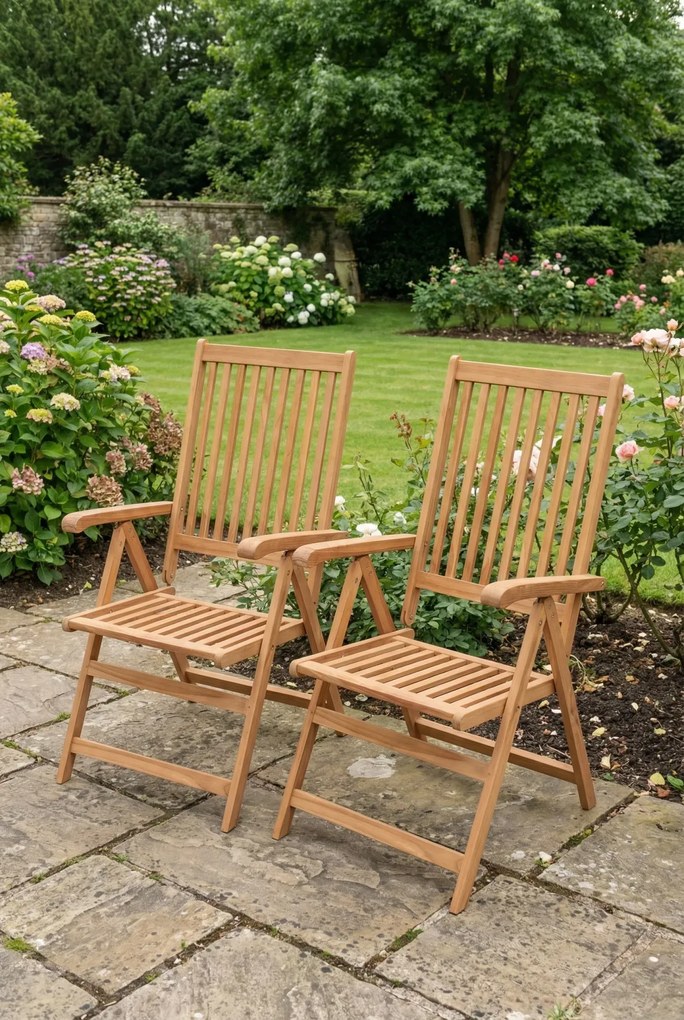 Zestaw drewnianych krzeseł ogrodowych H7-P58