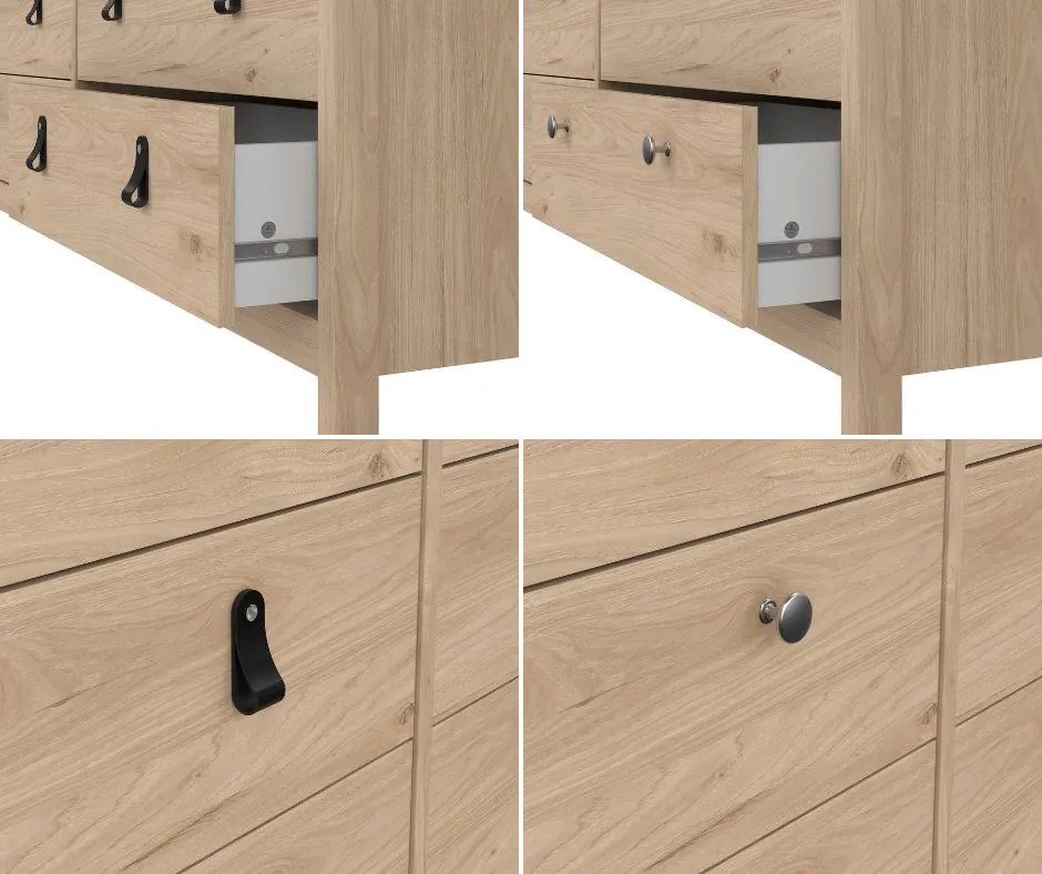 Komoda pokojowa z szufladami Madrid 4+4, jackson hickory