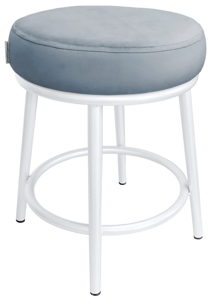 Taboret Ben noga metalowa biała BL06