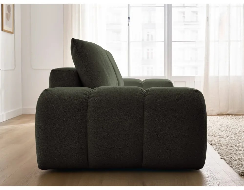 Zielona sofa z tkaniny szenilowej 278 cm Everest – Bobochic Paris