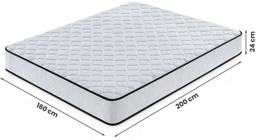 Wygodny materac sprężynowy 160x200 cm S7-N49