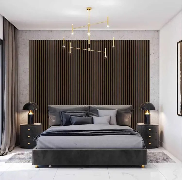 Akustyczne panele lamelowe 2 szt. orzech N1-L25